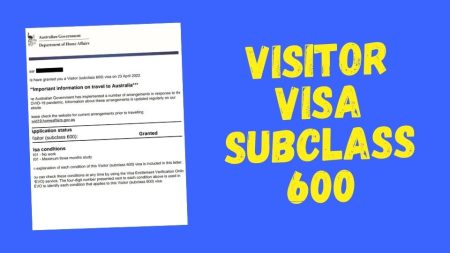 visitor (tourist) (subclass 600) visa