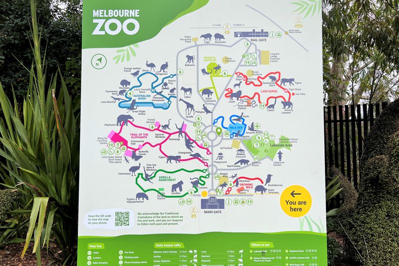 Melbourne zoo map