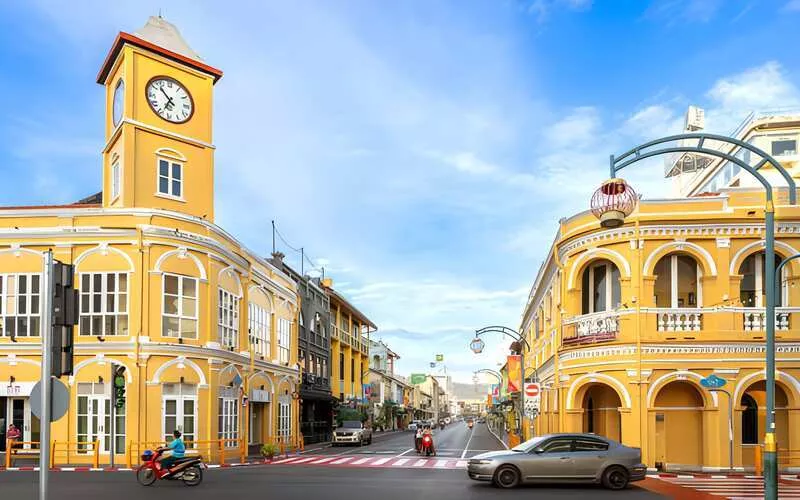 Phuket Travel Tips: A Complete Guide for First-Time Visitors 6 Colorful buildings in vibrant street scene